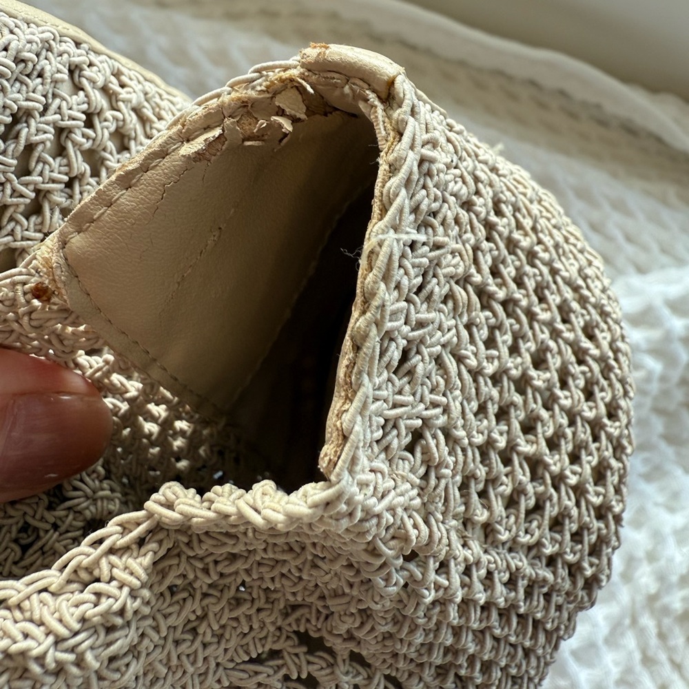 Jessica Simpson Tan stretch Crochet Heeled Boots size 6.5 - Picture 5 of 5